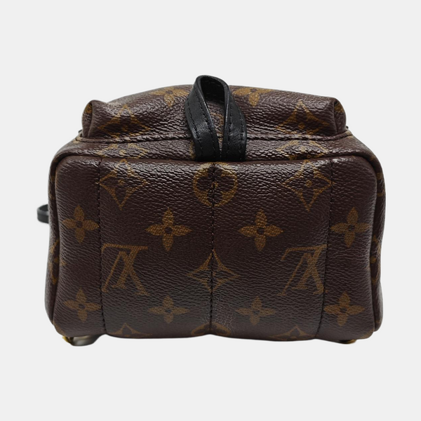 Authenticated pre-owned PALM SPRINGS Mini Monogram Coated Canvas Brown - Backpack at Looply