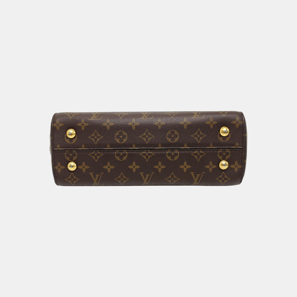 CLUNY MM Monogram Coated Canvas Brown