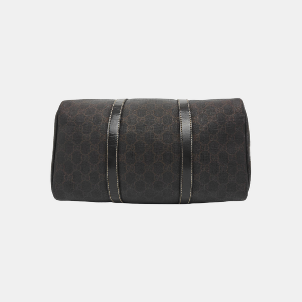Boston Monogram Coated Canvas Brown