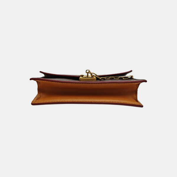 S LOCK Monogram Coated Canvas Brown
