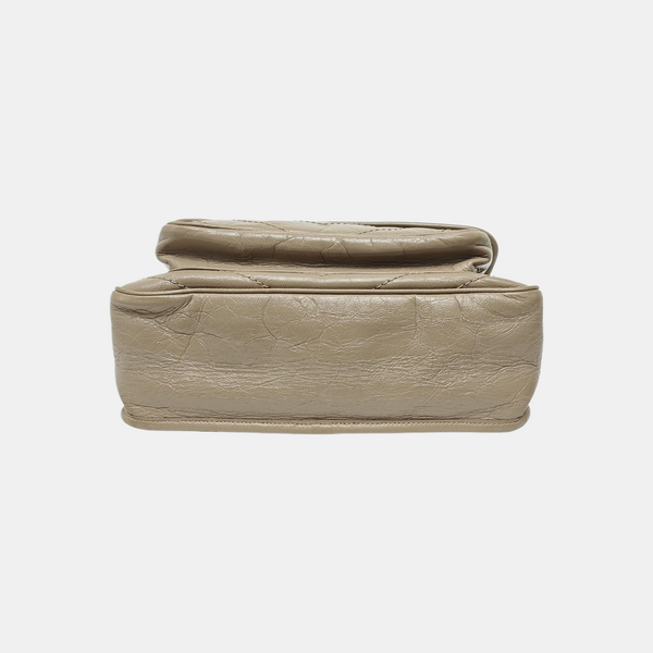 NIKI Medium Chevron Calfskin Beige