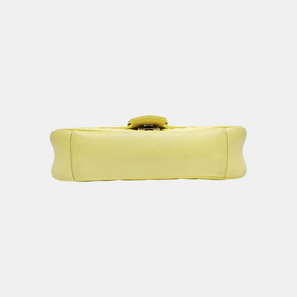 GG Marmont Small Quilted Calfskin Yellow