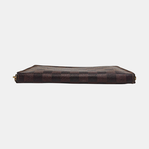 ZIPPY Damier Ebene Coated Canvas Brown Wallet