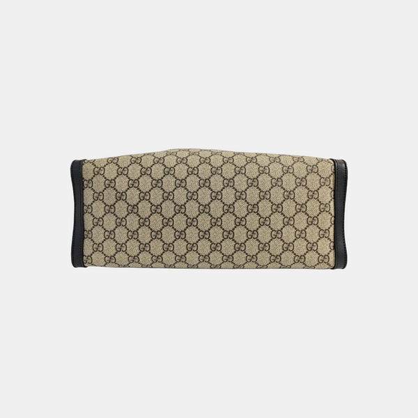 Padlock Medium Monogram Coated Canvas Beige