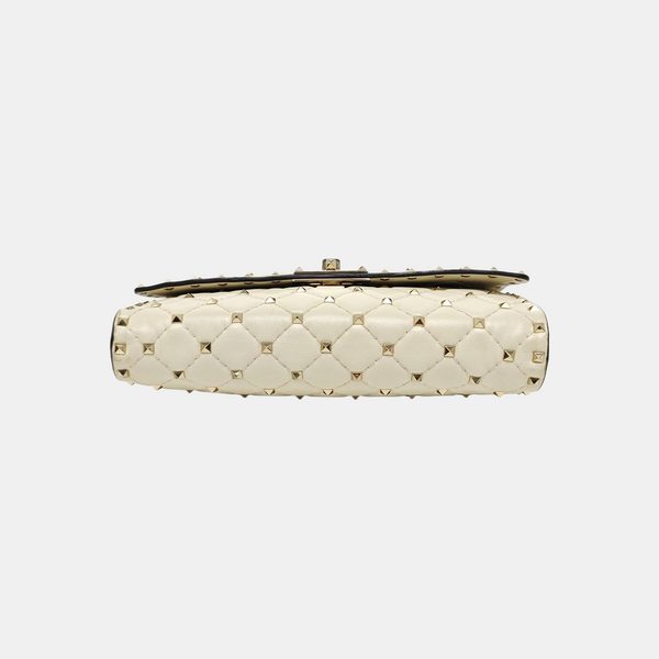 Spike Up Quilted Lambskin White