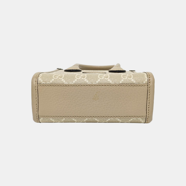 Retro Mini Monogram Coated Canvas Beige