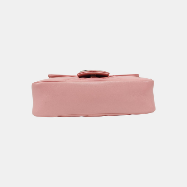 GG Marmont Mini Quilted Calfskin Pink