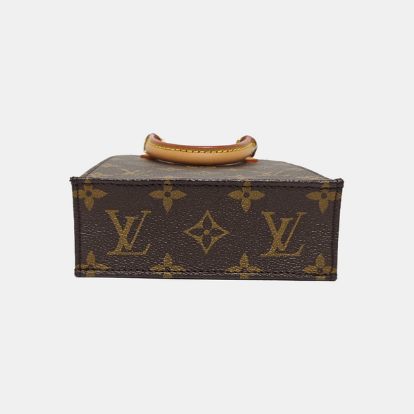 SAC PLAT Mini Monogram Coated Canvas Brown