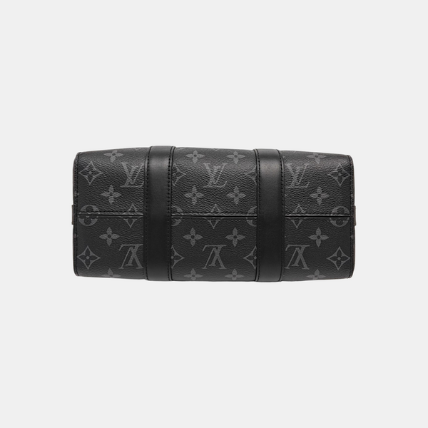 KEEPALL Monogram Coated Canvas Black
