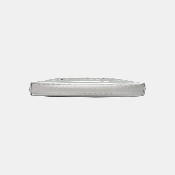 Calfskin Clutch Silver