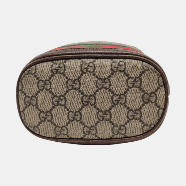 Ophidia Mini Monogram Coated Canvas Beige
