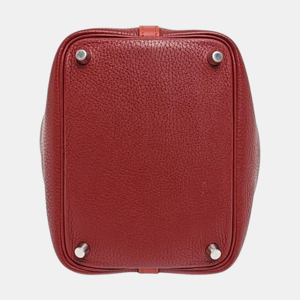 Authenticated pre-owned Picotin Lock 18 Clemence Red - Bucket Bag at Looply