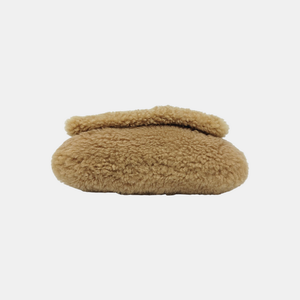 Sheepskin Top Handle Bag Brown