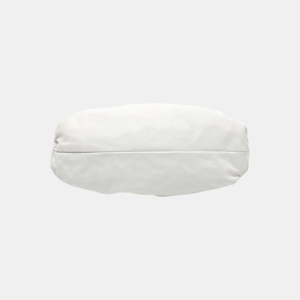 Authenticated pre-owned The Pouch Calfskin White - Top Handle Bag at Looply