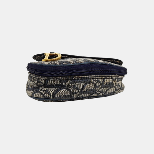 Saddle Mini Oblique Canvas Blue