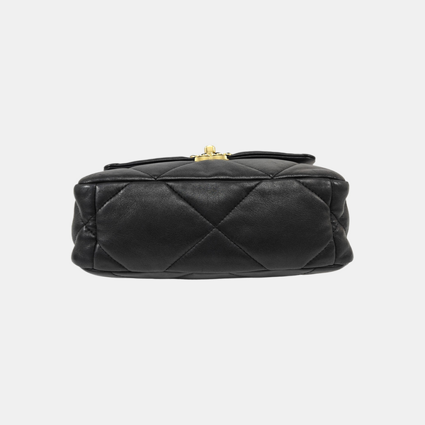CHANEL 19 Small Quilted Lambskin Black
