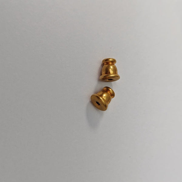 CD Navy Metal Gold Stud Earrings