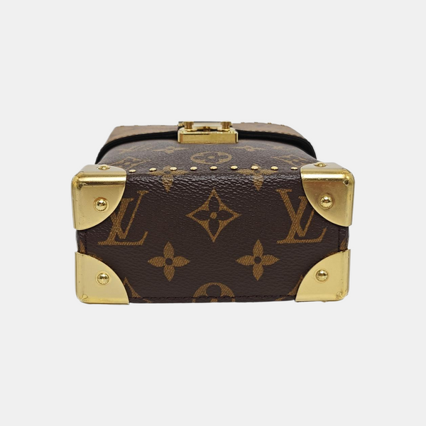 CAMERA BOX Monogram Coated Canvas Brown