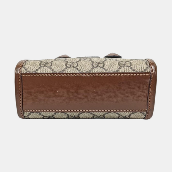 Retro Mini Monogram Coated Canvas Beige