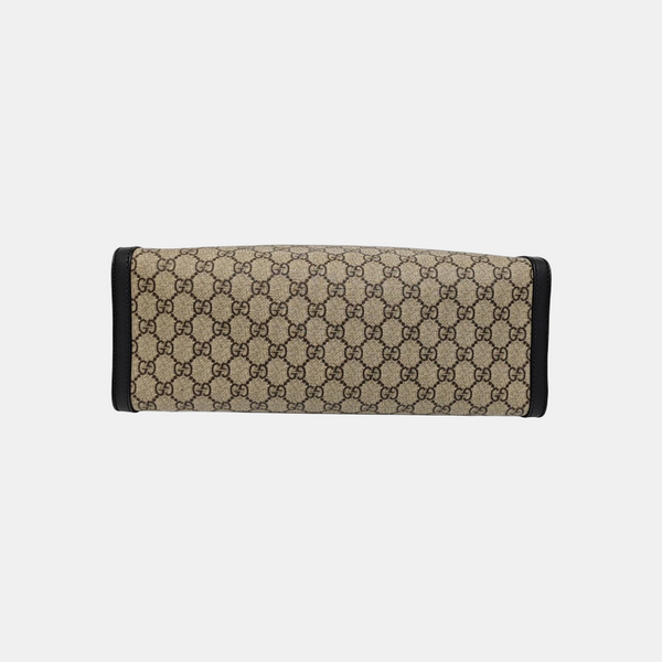 Padlock Medium Monogram Coated Canvas Beige