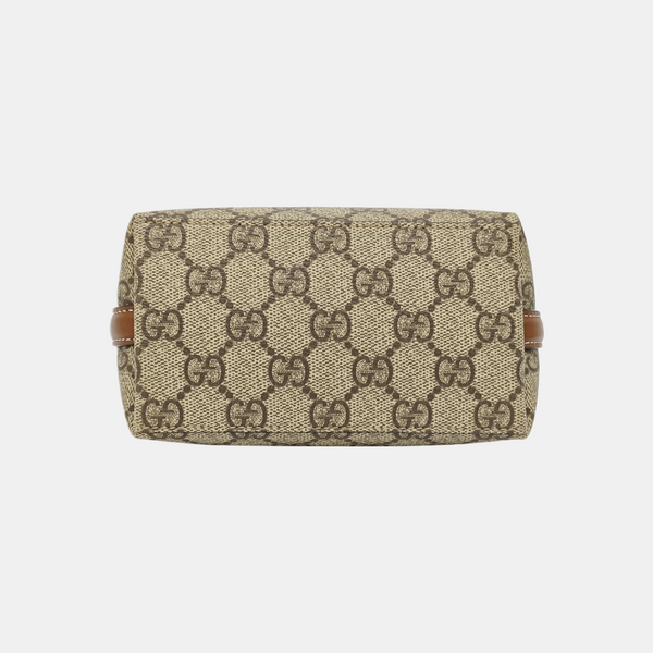 GG Emblem Monogram Coated Canvas Beige
