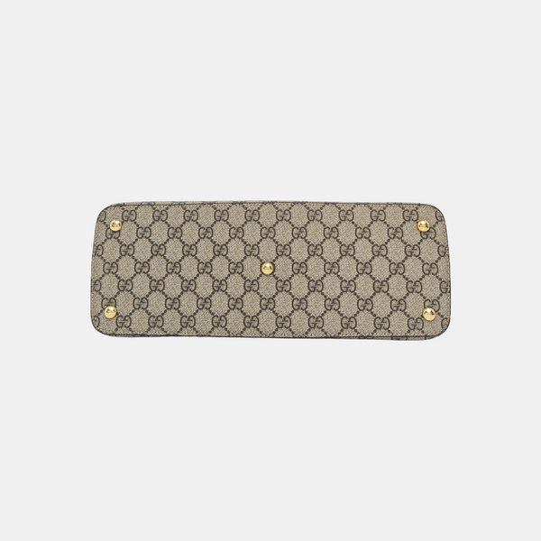 GG Blooms Monogram Coated Canvas Beige