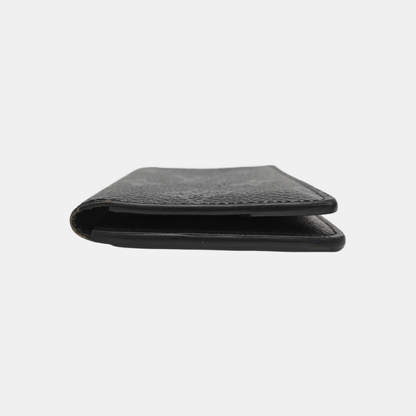 Monogram Coated Canvas Card Holder Gray