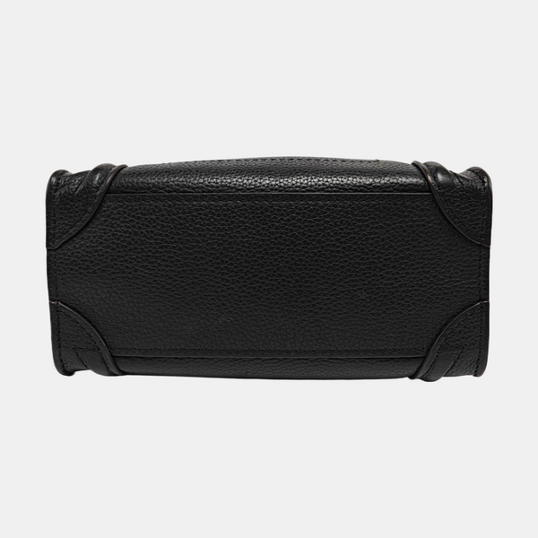 Authenticated pre-owned LUGGAGE Nano Calfskin Black - Tote Bag at Looply