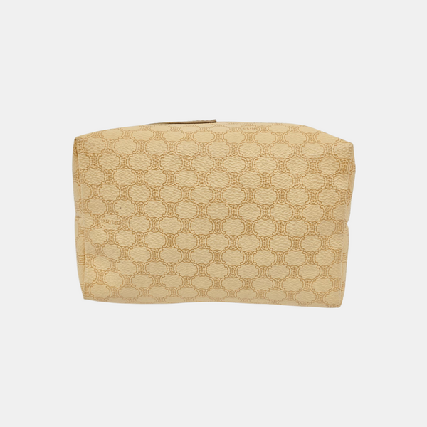 Coated Canvas Top Handle Bag Brown
