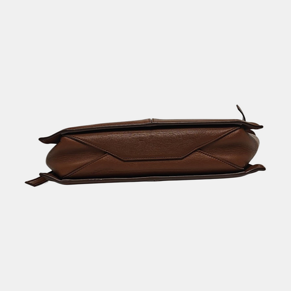 TRI FOLD Calfskin Brown
