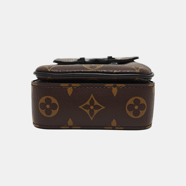 S LOCK Mini Monogram Coated Canvas Brown