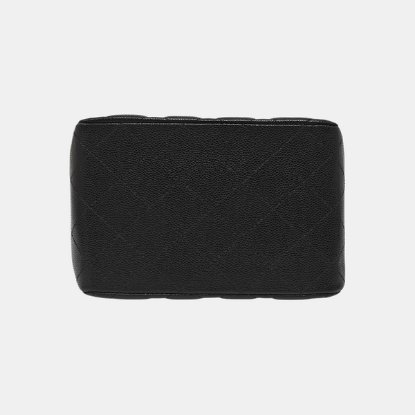 23P TOTE Quilted Grained Calfskin Black