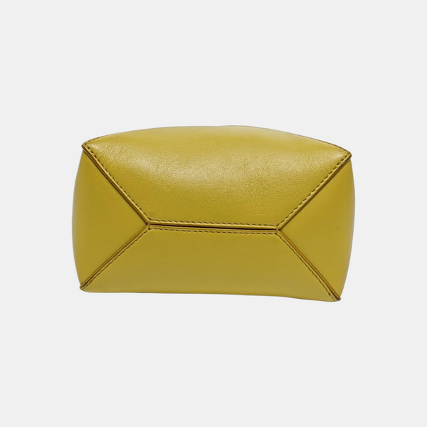 Puzzle Fold Mini Quilted Calfskin Yellow