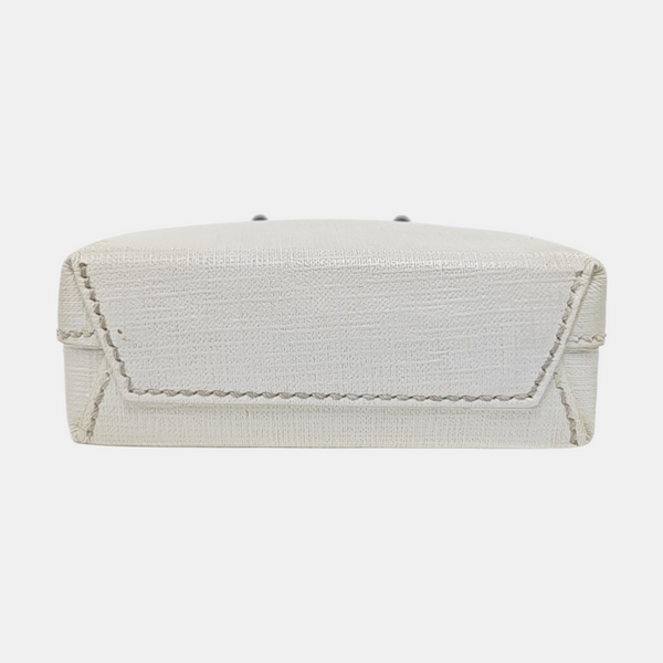 Shopping Bag Calfskin White