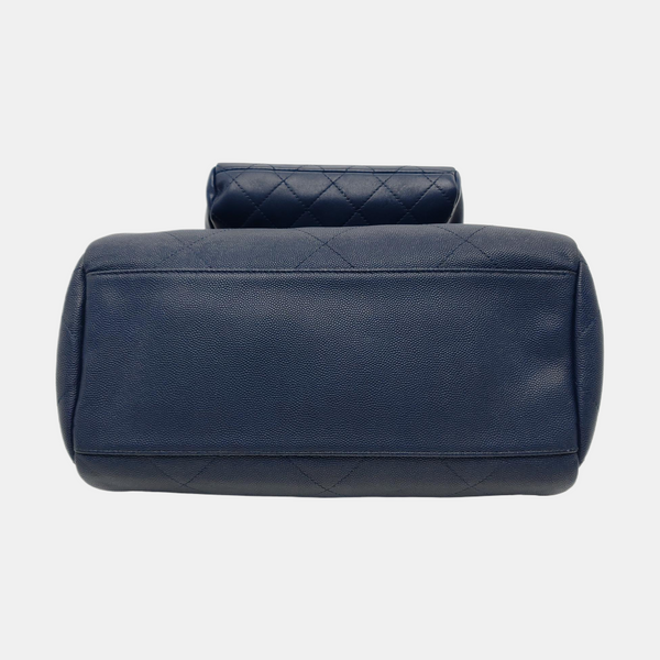 IN THE LOOP Quilted Grained Calfskin Blue