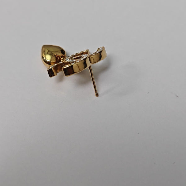 Metal Gold Stud Earrings