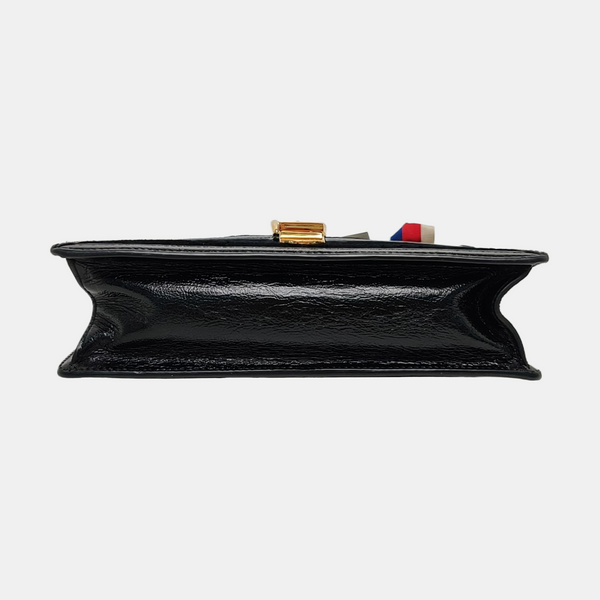 Sylvie Small Monogram Velvet Black