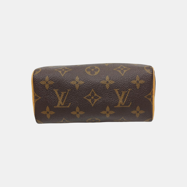 SPEEDY Nano Monogram Coated Canvas Brown
