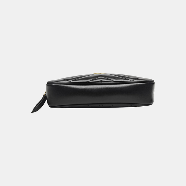 GG Marmont Small Quilted Calfskin Black