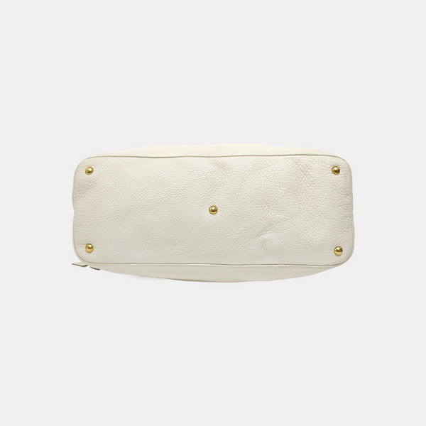 Calfskin Shoulder Bag White