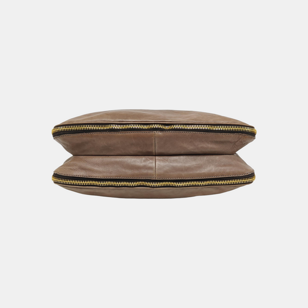 Calfskin Shoulder Bag Brown