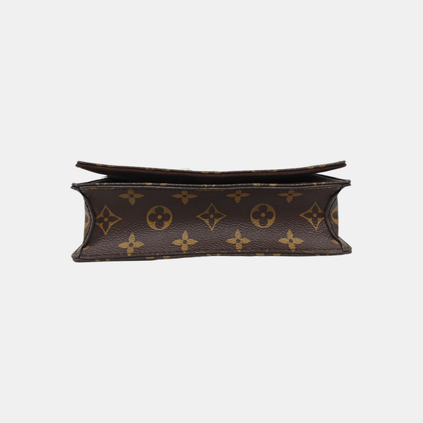 Lily Monogram Coated Canvas Brown