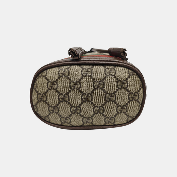 Ophidia Mini Monogram Coated Canvas Beige