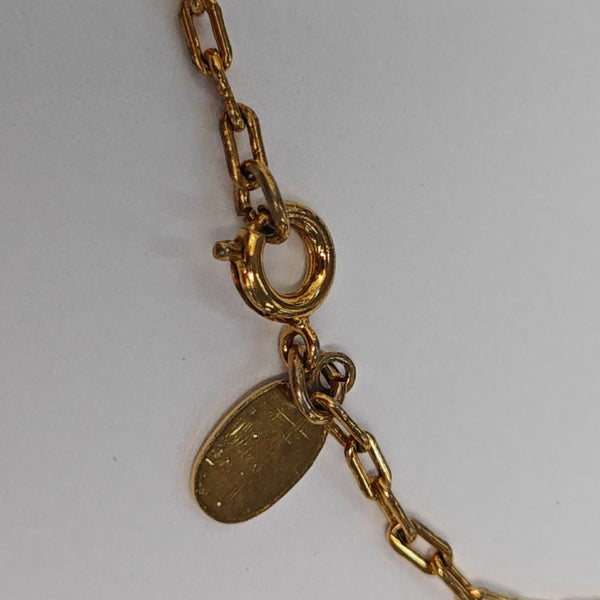 G Cube Metal Gold Necklace