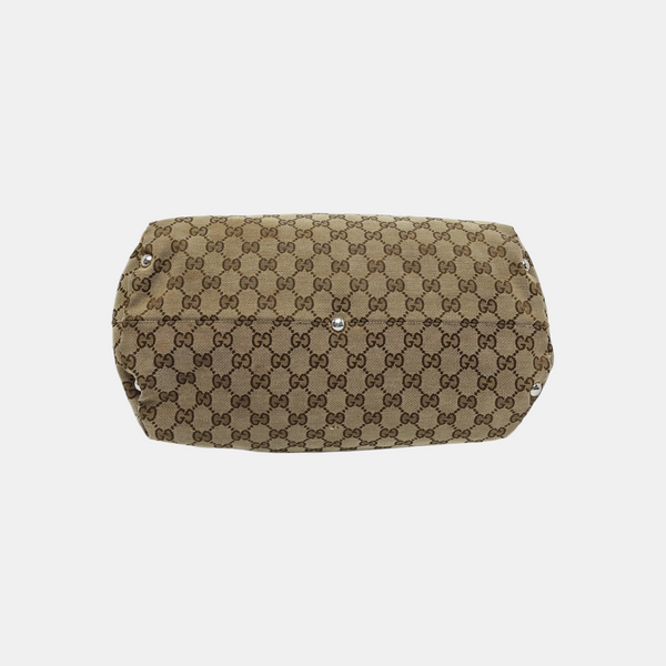 Monogram Canvas Tote Bag Beige