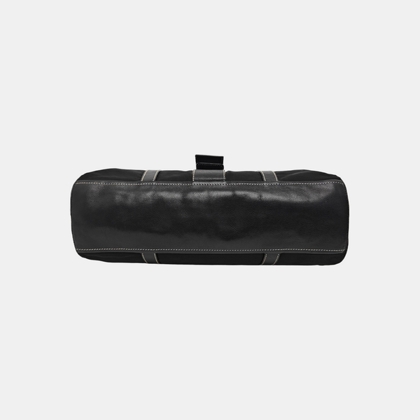 Nylon Top Handle Bag Black