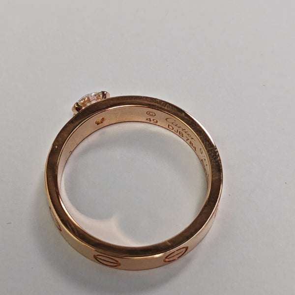 LOVE 18k Rose Gold Ring EU 49