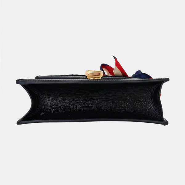 Sylvie Small Monogram Velvet Black