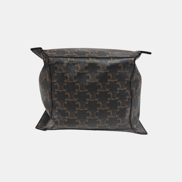 Coated Canvas Tote Bag Brown