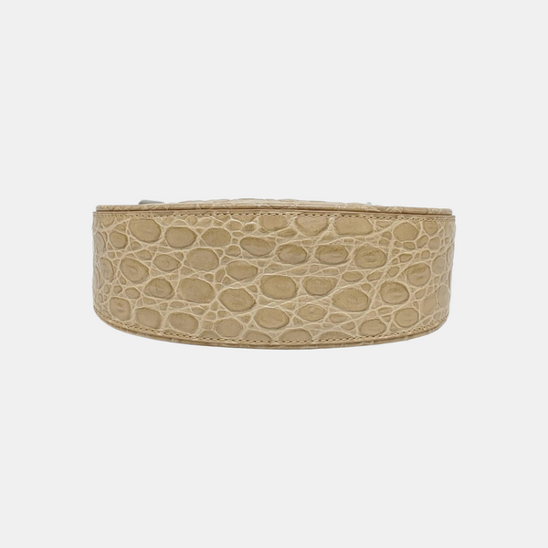 Leather Top Handle Bag Beige